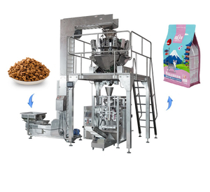 Máquina de embalagem vertical para alimentos para animais de estimação grandes, totalmente automática, arroz, grãos, cimento, saco plástico